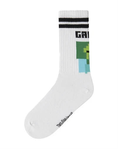 Name it - NKMJakobsen Minecraft 2 Pack Tennisstrømper - Bright White